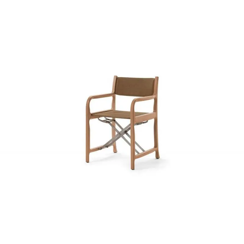 Cassina Poltroncina pieghevole con braccioli Unicredit Pavillion Project con struttura in legno Vendita Finale