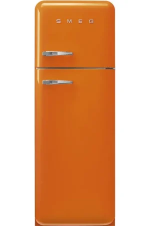 Spedizione Espresso PRONTA CONSEGNA - Smeg Frigorifero doppia porta con cerniere a destra a libera installazione FAB30ROR6 finitura arancione da 60 cm