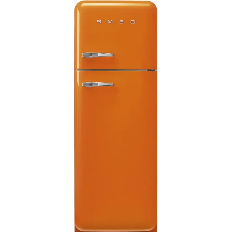 Spedizione Espresso PRONTA CONSEGNA - Smeg Frigorifero doppia porta con cerniere a destra a libera installazione FAB30ROR6 finitura arancione da 60 cm
