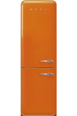 Smeg Frigorifero combinato con cerniere a sinistra a libera installazione FAB32LOR6 finitura arancione da 60 cm Soddisfatti O Rimborsati