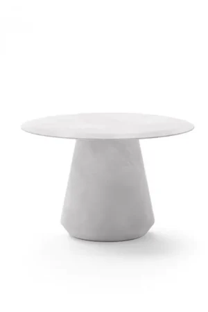 Unopiù Tavolo rotondo fisso CORA con struttura e piano in fiberstone da Ø120 cm Super Prezzo