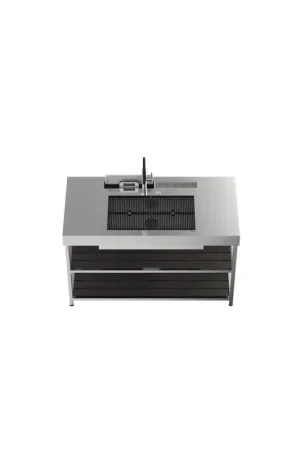 Vendita Finale Bautek Foster Cucina da esterno a libera installazione QUI 7556 001 in acciaio inox da 150 cm