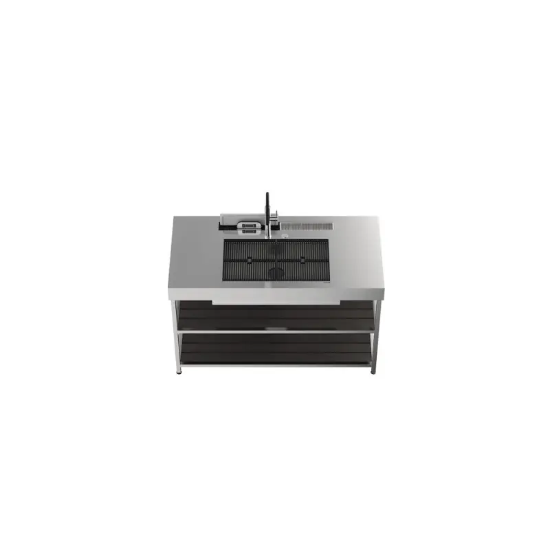 Vendita Finale Bautek Foster Cucina da esterno a libera installazione QUI 7556 001 in acciaio inox da 150 cm
