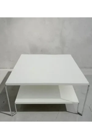 A Buon Prezzo PRONTA CONSEGNA - Maconi Tavolino New Line 1143 con piano in melaminico bianco da 60 cm e h. 33 cm serie Coffee Table collection