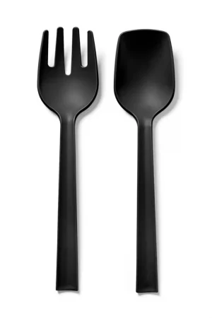 Blim Plus Set 2 Posate Insalata Paestum Nero Opaco A Buon Prezzo