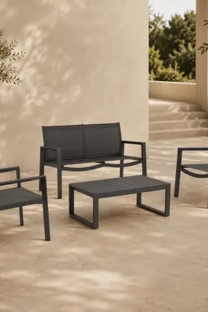 Direttamente Dal Produttore Andrea Bizzotto Set Salotto Esterno da Giardino Kallen in Alluminio Antracite
