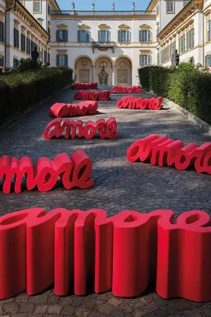 Sconto Slide Seduta Amore 145x35x45 cm Flame Red