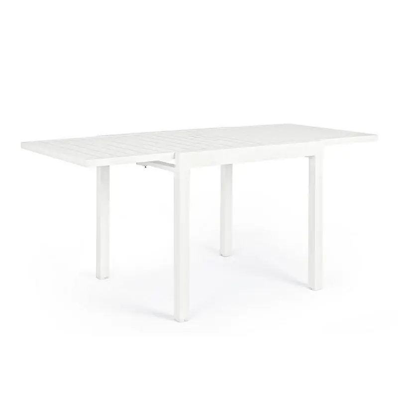 Prezzo Di Fabbrica Andrea Bizzotto Tavolo Allungabile Pelagius 83-166 x 80 cm in Alluminio Bianco