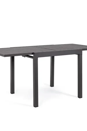 Andrea Bizzotto Tavolo Allungabile Pelagius Alluminio Antracite 83-166x80 cm Acquista Ora