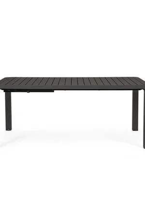 Solo Oggi Andrea Bizzotto Tavolo Allungabile Kiplin 180-240x100 cm in Alluminio Antracite