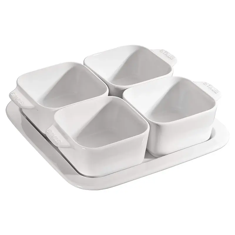Affare Staub Set Ciotole Aperitivo 5 pezzi in Ceramica Avorio