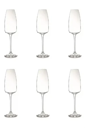 Spedizione Espresso Crystal Bohemia Set 6 Calici Flute Alize‘e Anser 290 ml