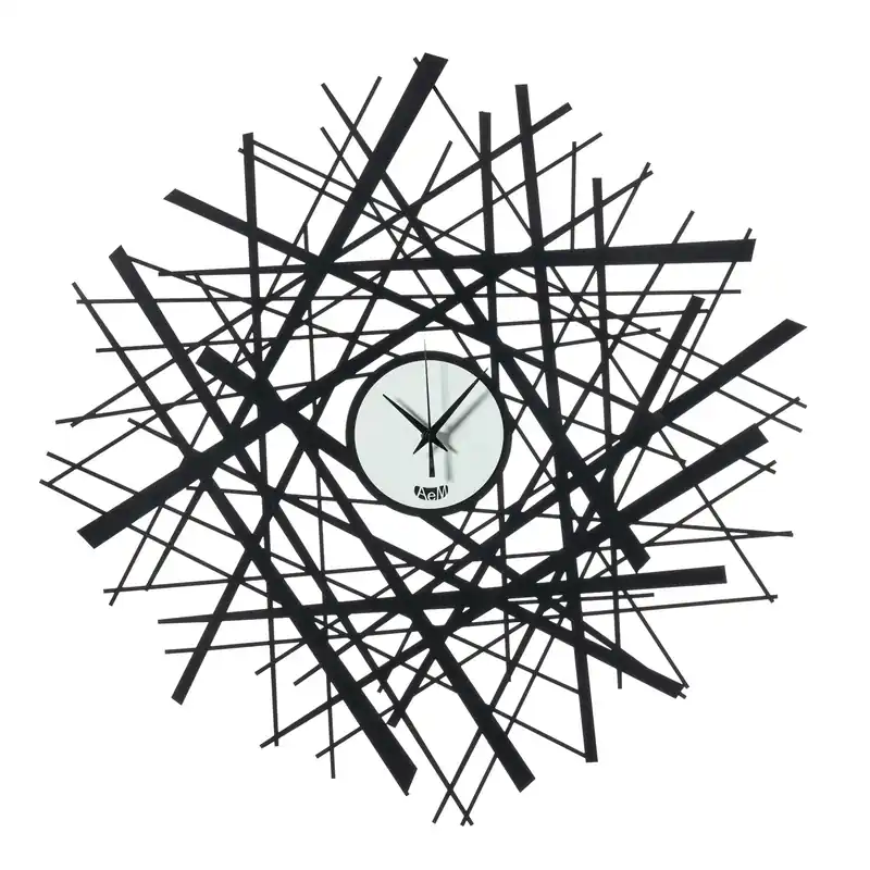 Arti e Mestieri Orologio Shanghai Nero Bianco Marmo D58 cm Professionale