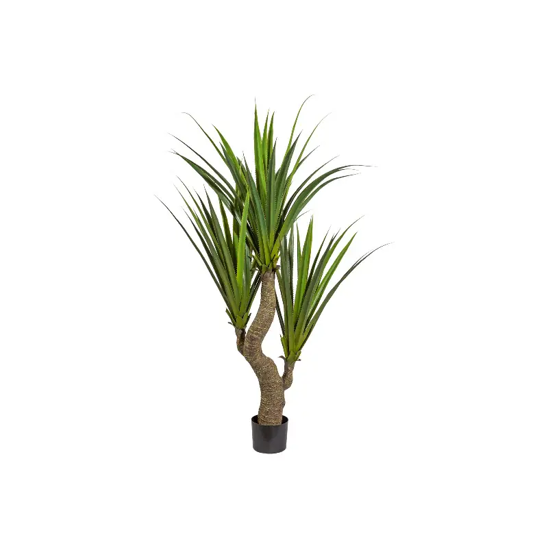 Popolare Gasper Agave Artificiale 3 Rami con Vaso in pvc H160 cm