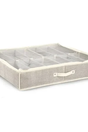 Yes Bizzotto Contenitore per scarpe Tidy Beige 12 Comparti 76x66 cm Reso Gratuito