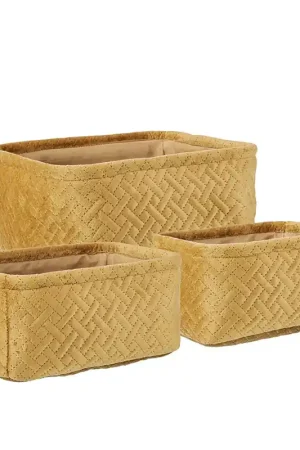 Yes Bizzotto Set 3 Cesti Organizer Averill Ocra Di Tendenza
