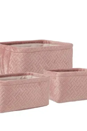 Yes Bizzotto Set 3 Cesti Organizer Averill Rosa Prezzo Conveniente