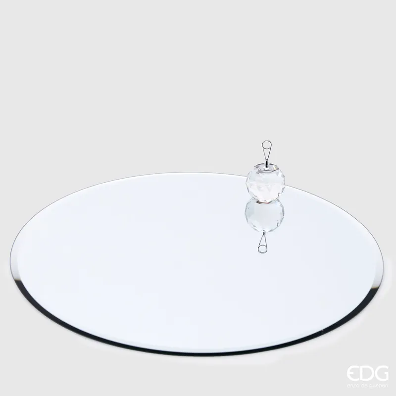 EDG Enzo De Gasperi Base Portacandele Specchio Rotondo D35 cm Reso Gratuito