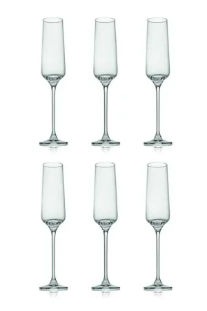 IVV Set 6 Calici Flute Testing Hour 190 ml in Vetro Non Perdere