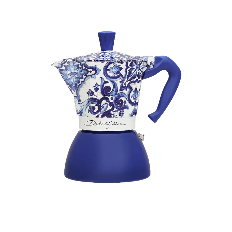 Bialetti Moka Induzione 4 Tazze Dolce&Gabbana Blu Mediterraneo Prezzo Scontato
