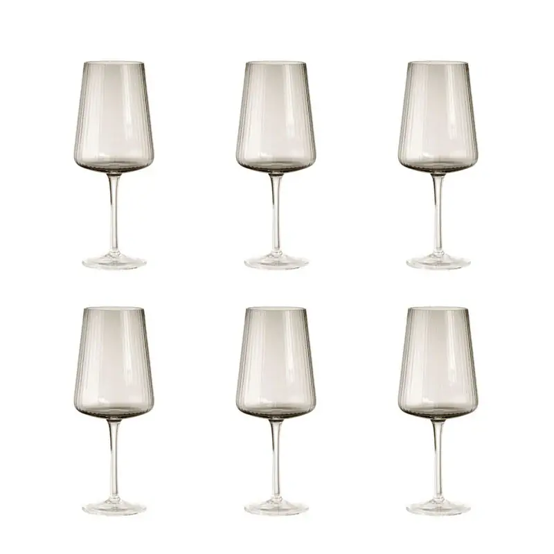 Evviva Set 6 Calici Vino Reale in Vetro 500 ml Fumè Nuova Collezione