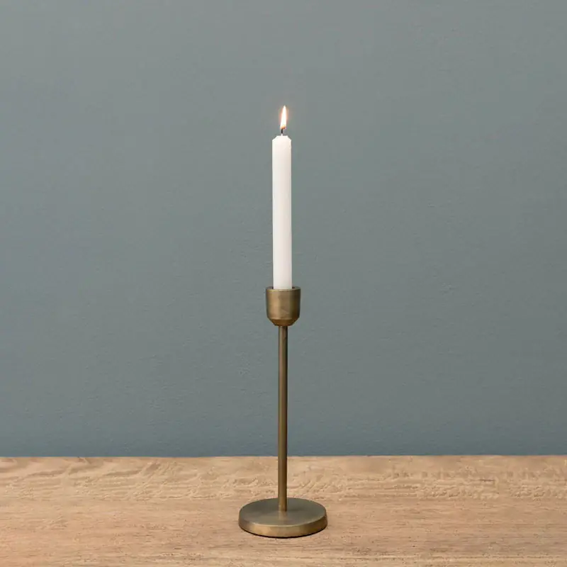 Chehoma Portacandele Dorato M in Alluminio 21x9 cm Spedizione Espresso