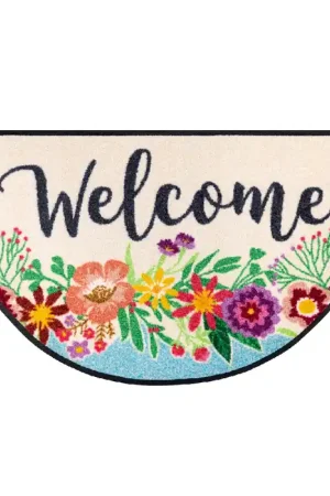Wash + Dry Tappeto Welcome Round Blooming 50x85 cm Vendita Finale