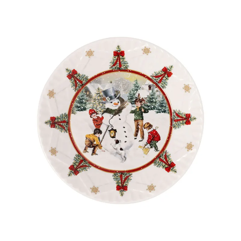 Villeroy & Boch Toy‘s Fantasy Ciotola Grande Pupazzo di Neve D25 cm in Porcellana Reso Gratuito