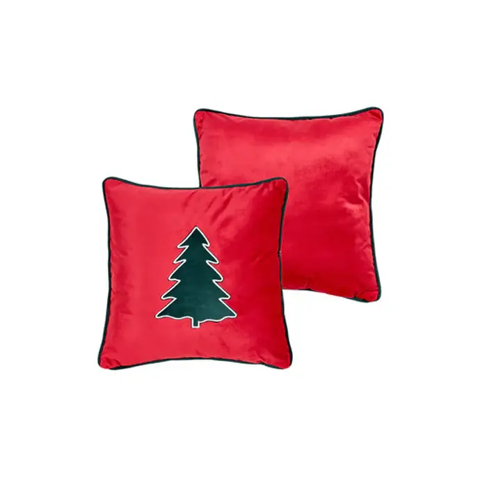 Prezzo Scontato Nuvole di Stoffa Cuscino Natalizio con Albero 48x46 cm Rosso
