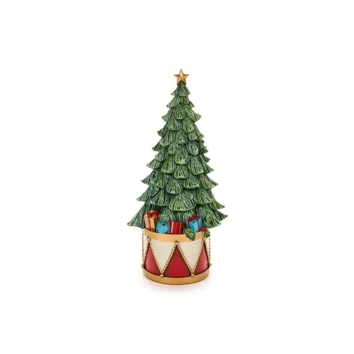 Nuvole di Stoffa Albero con Base Tamburo in Resina H31 cm Reso Gratuito