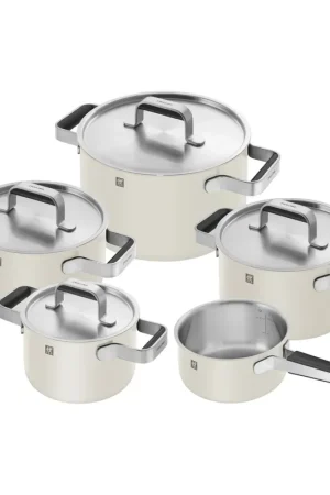 Prezzo Scontato Zwilling Batteria di Pentole 5 Pezzi Pure Avorio