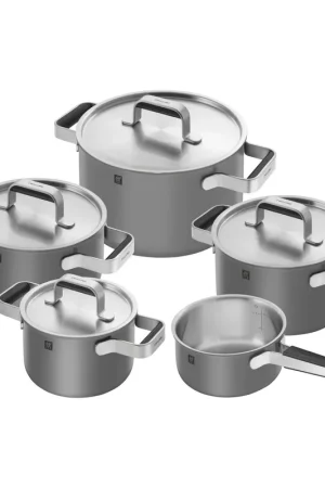 Novità Zwilling Batteria di Pentole 5 Pezzi Pure Grigio