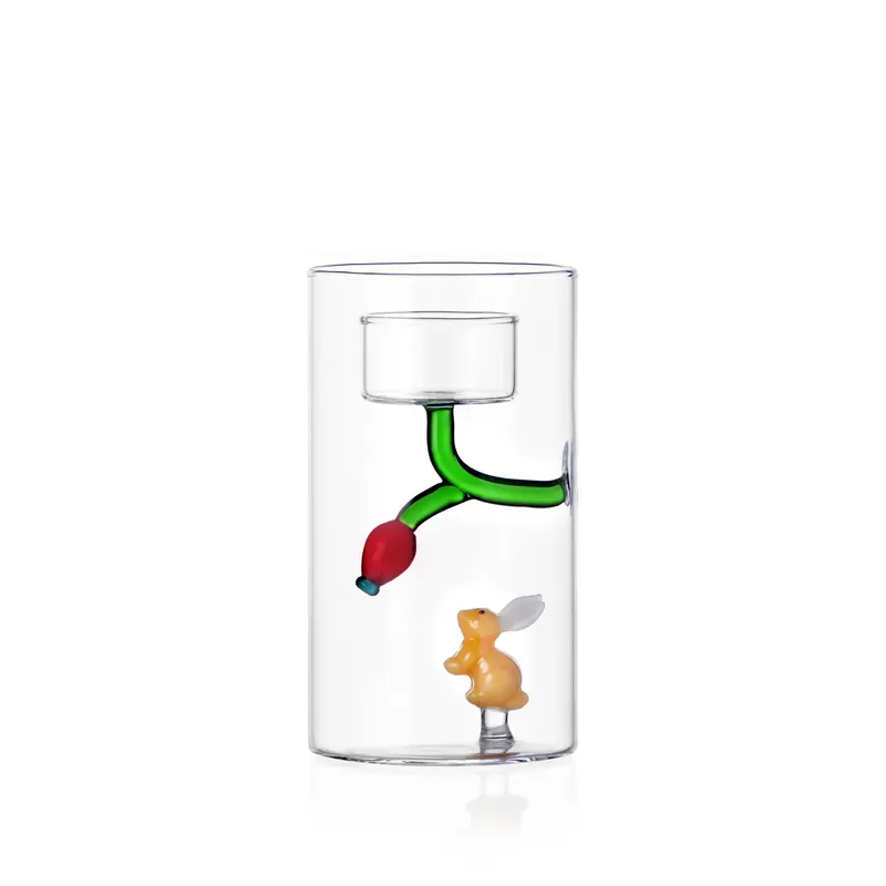 Offerta Speciale Ichendorf Milano Woodland Tales Tealight Bacche e Coniglio in Vetro Borosilicato