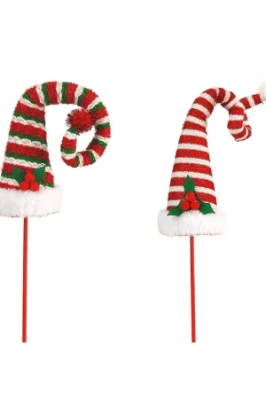Vetur Set 2 Decorazioni per Albero di Natale Il Cappello dei Folletti in Tessuto H48 cm Offerta