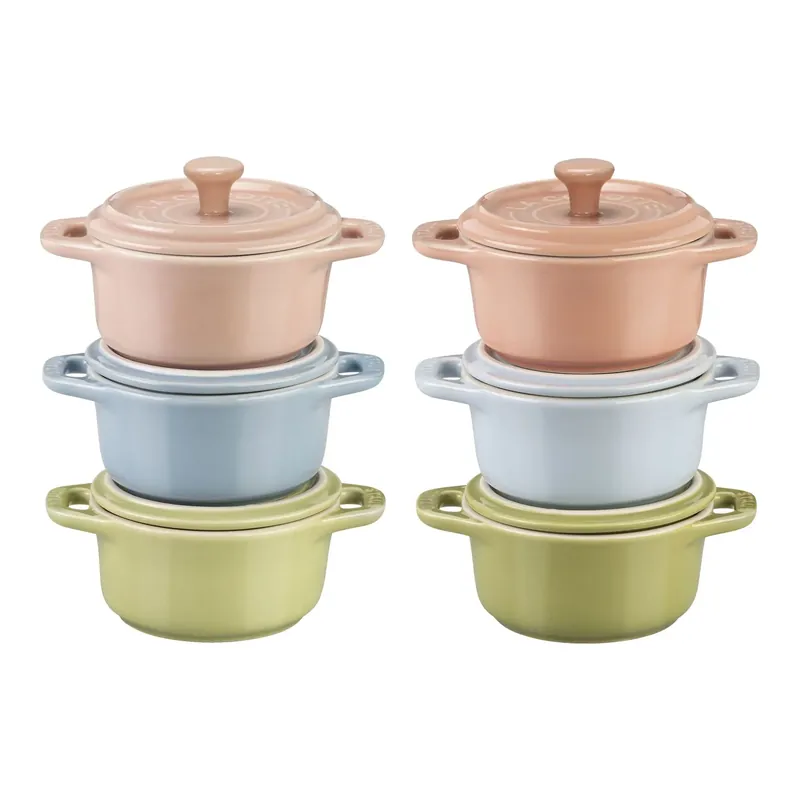 Più Venduto Staub Set 6 Mini Cocotte in Ceramica Colori Misti