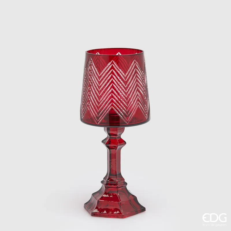 Offerta EDG Enzo De Gasperi Portacandela Abat Jour H30 cm Rosso