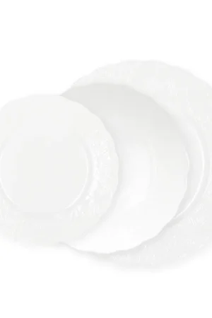 Direttamente Dal Produttore Tognana Servizio Tavola 18 Pezzi Poema Lace in Porcellana Bianca