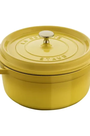 Spedito Oggi Staub Cocotte Tonda Citron D26 cm in Ghisa
