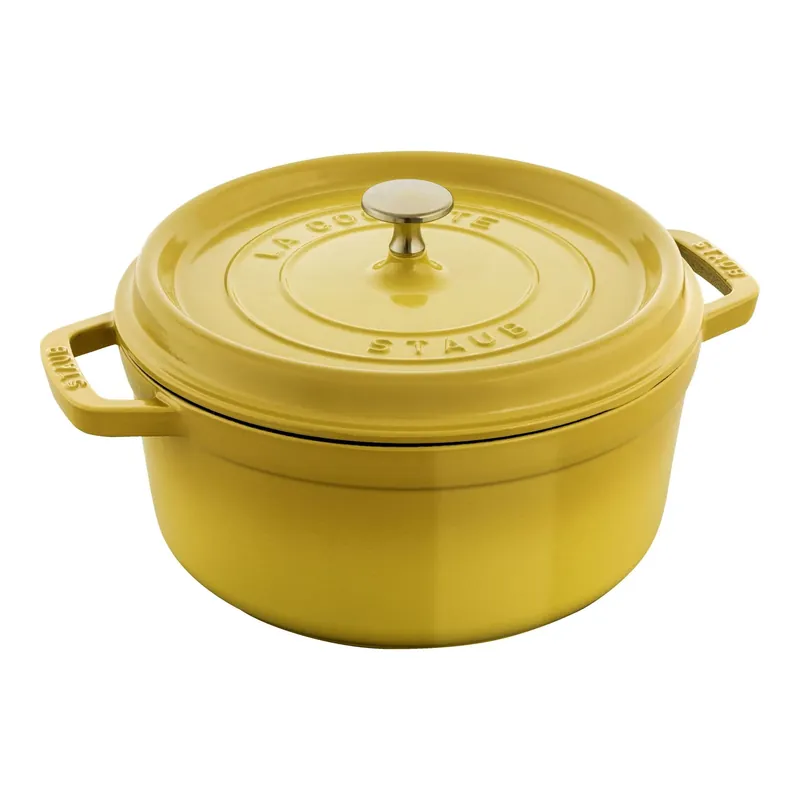 Spedito Oggi Staub Cocotte Tonda Citron D26 cm in Ghisa
