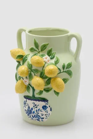 Reso Gratuito EDG Enzo de Gasperi Vaso Limoni Anfora H30 D23 cm