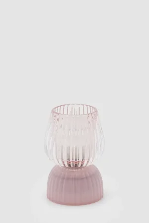 Subito Disponibile EDG Enzo De Gasperi Lampada da Tavolo Biforma Righe Rosa