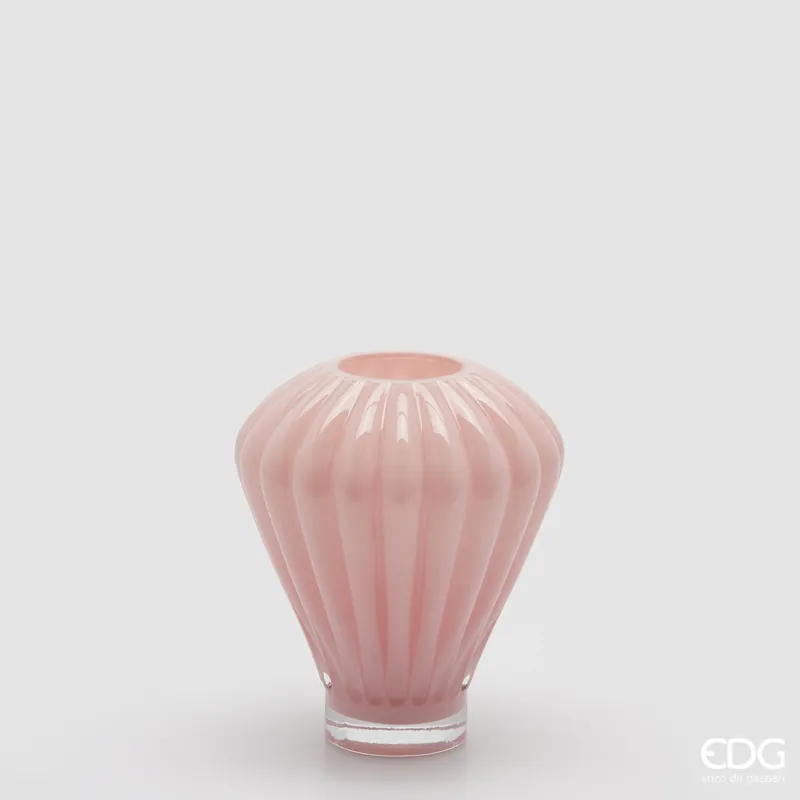 Miglior Prezzo EDG Enzo De Gasperi Vaso Diamante in Vetro H20 cm Rosa