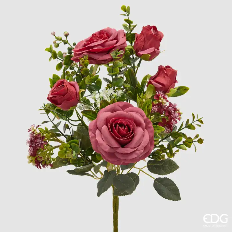Occasione Imperdibile EDG Enzo De Gasperi Cespuglio Rosa H38 cm Burgundy