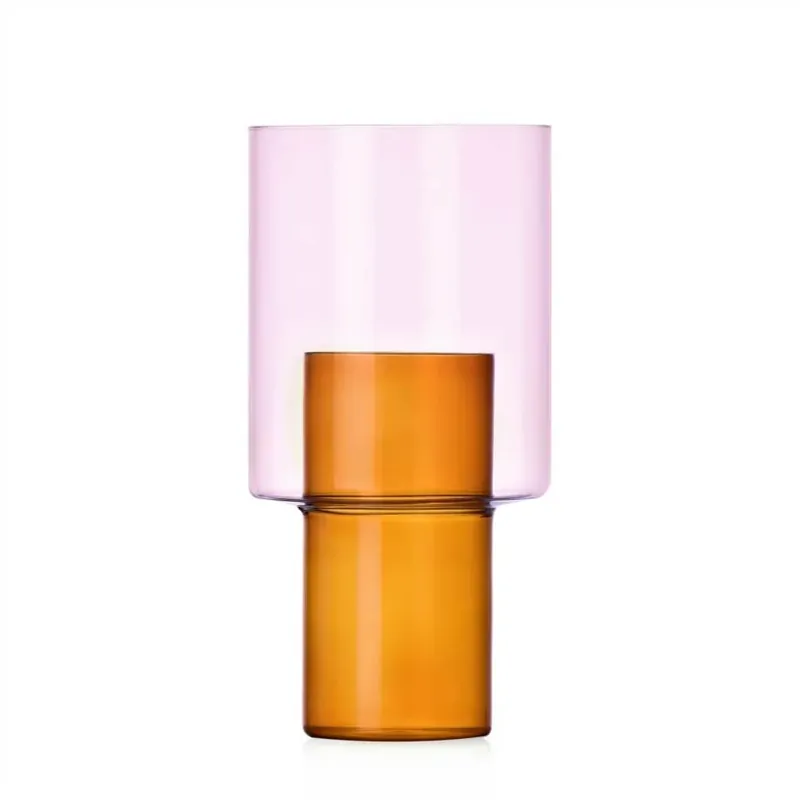 Ichendorf Milano Boreale Vaso B Ambra e Rosa Grande in Vero Borosilicato Compra Oggi Stesso