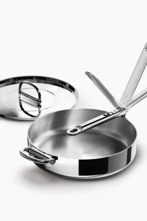 Joseph Joseph Padella con Manico Pieghevole D28 cm con Coperchio in Acciaio Inossidabile Promo Stagionale