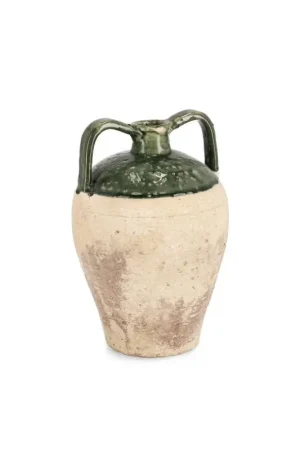 Andrea Bizzotto Anfora Rune Terracotta Verde H33 cm Prezzo Ridotto