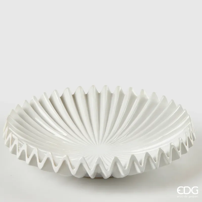Prezzo Conveniente EDG Enzo De Gasperi Piatto Decorativo Raggiera D36,5 cm Bianco