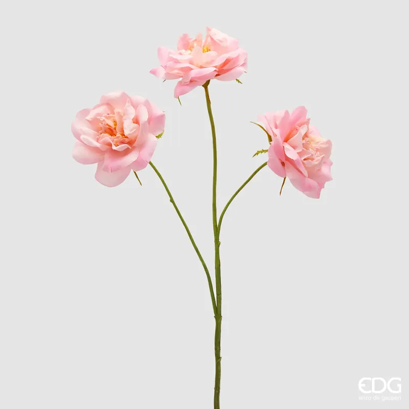 Prezzo Scontato EDG Enzo De Gasperi Ramo di Rosa H65 cm Rosa Scuro