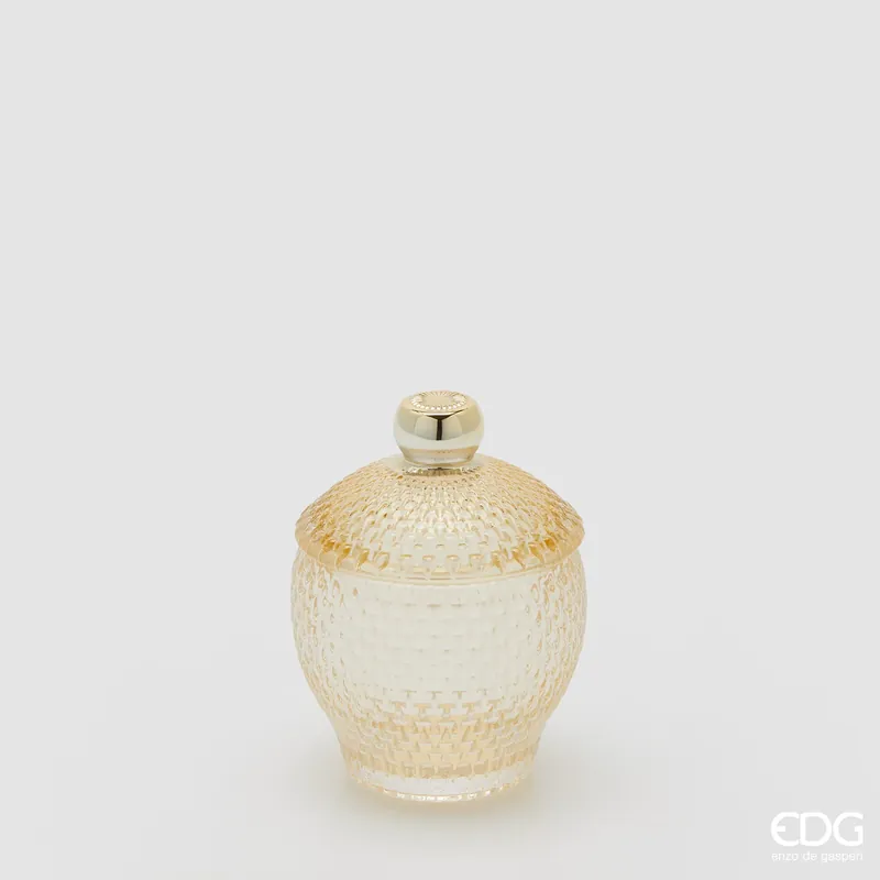 EDG Enzo De Gasperi Contenitore Micro Quadretti Bombato H11,5 cm Giallo Occasione Imperdibile