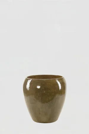Affare EDG Enzo De Gasperi Vaso Glaze Bombato H32 cm Oliva